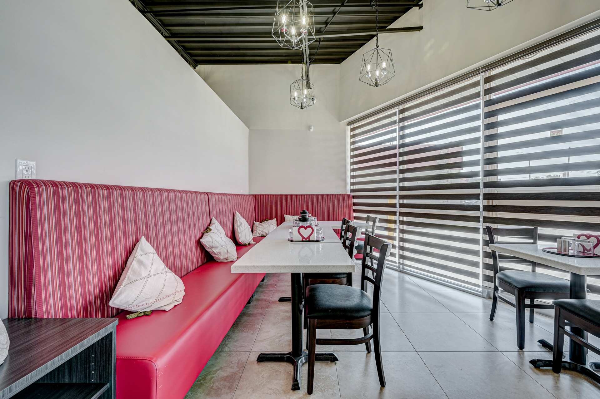 Completed restaurant dining room