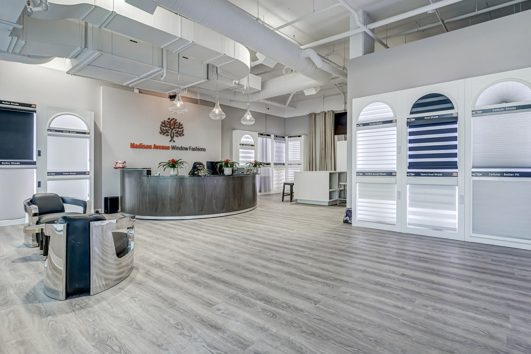 Retail showroom reception and display floor