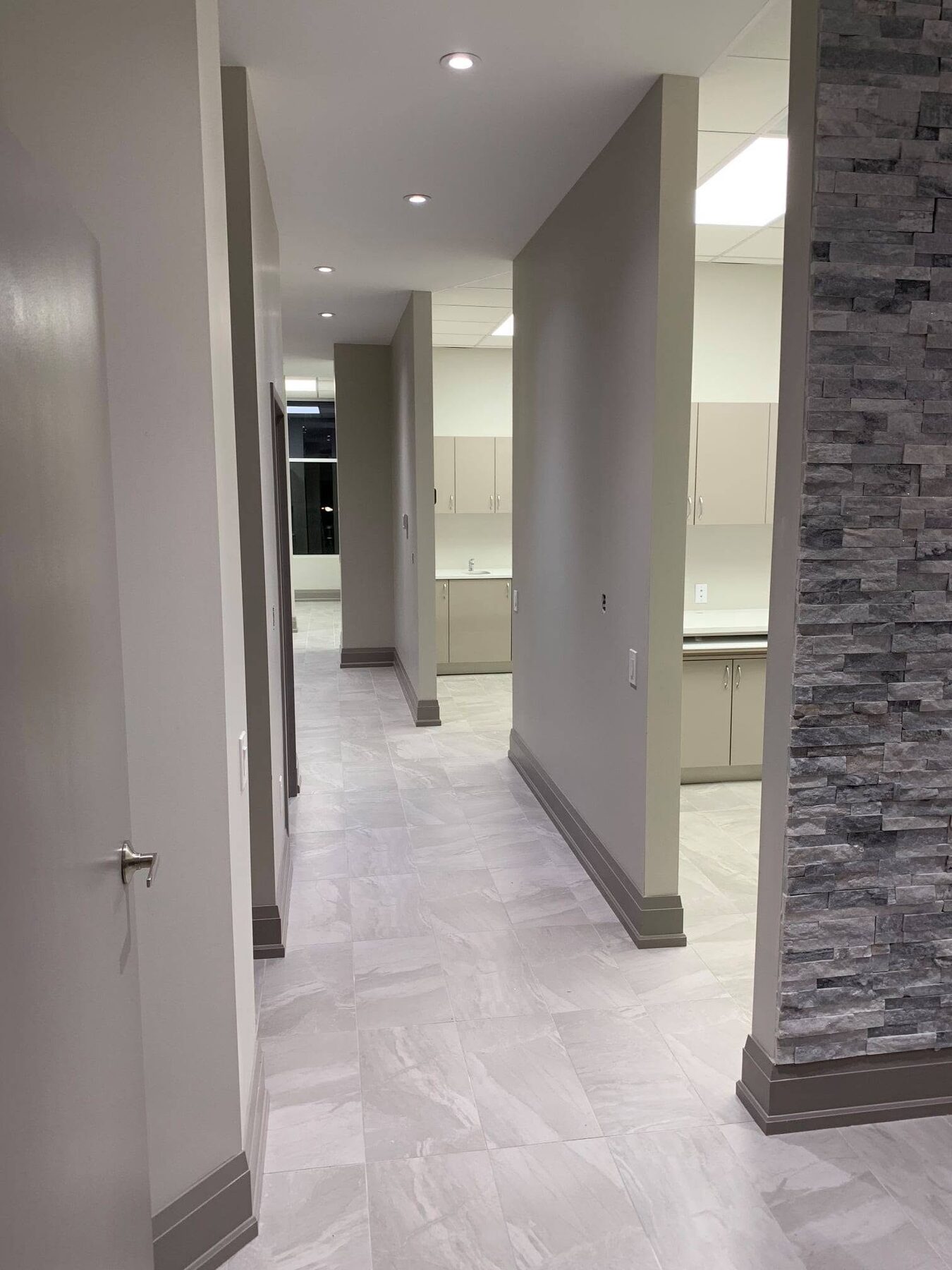 Contemporary dental clinic corridor