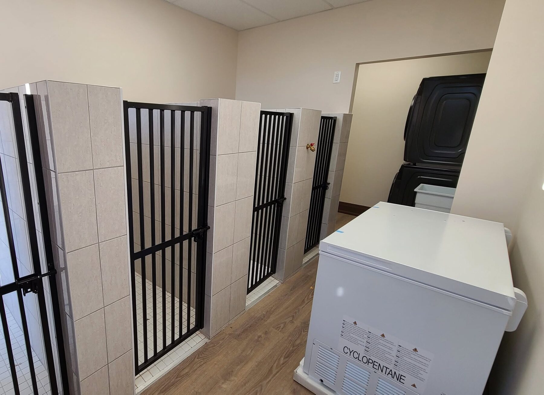 Dedicated animal kennel area in the clinic