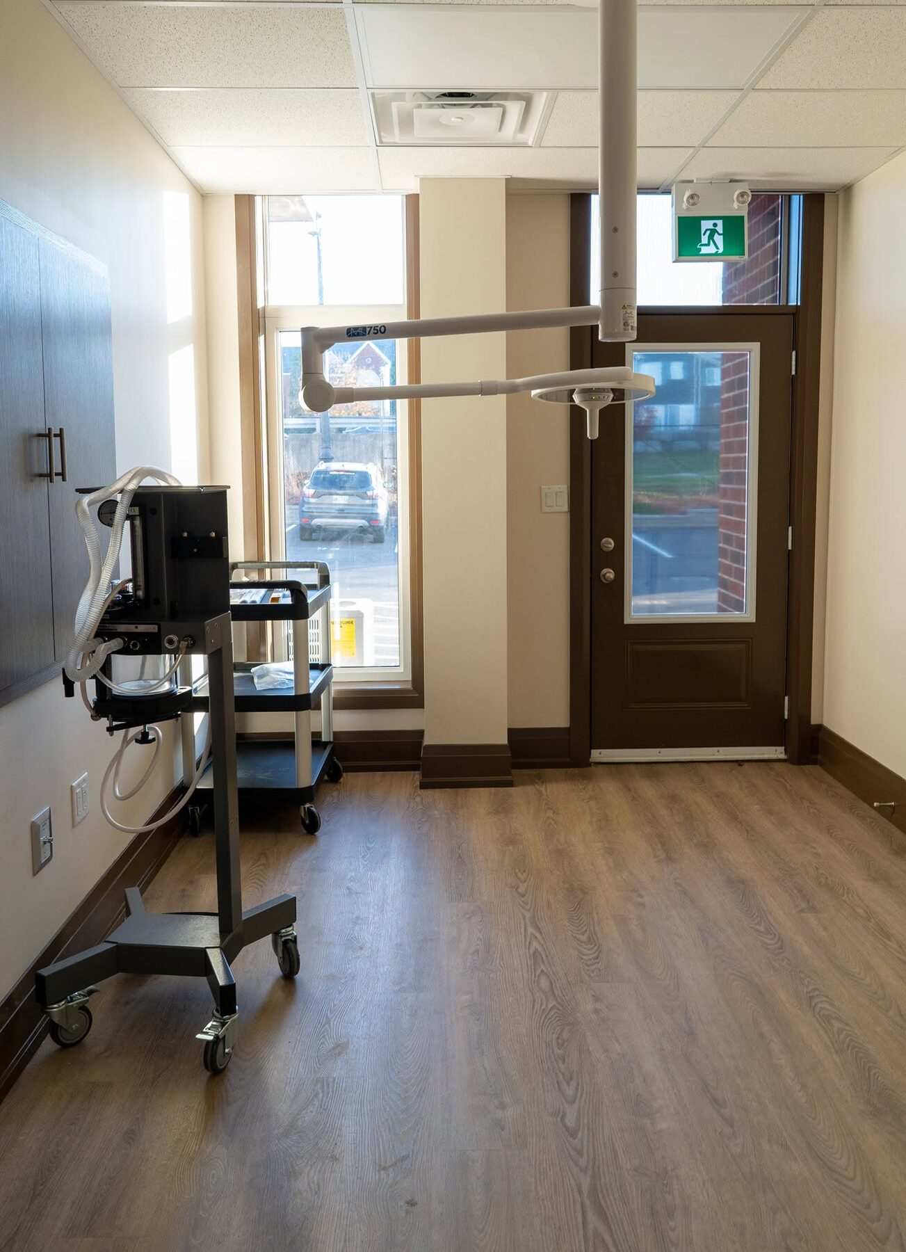Completed veterinary exam room