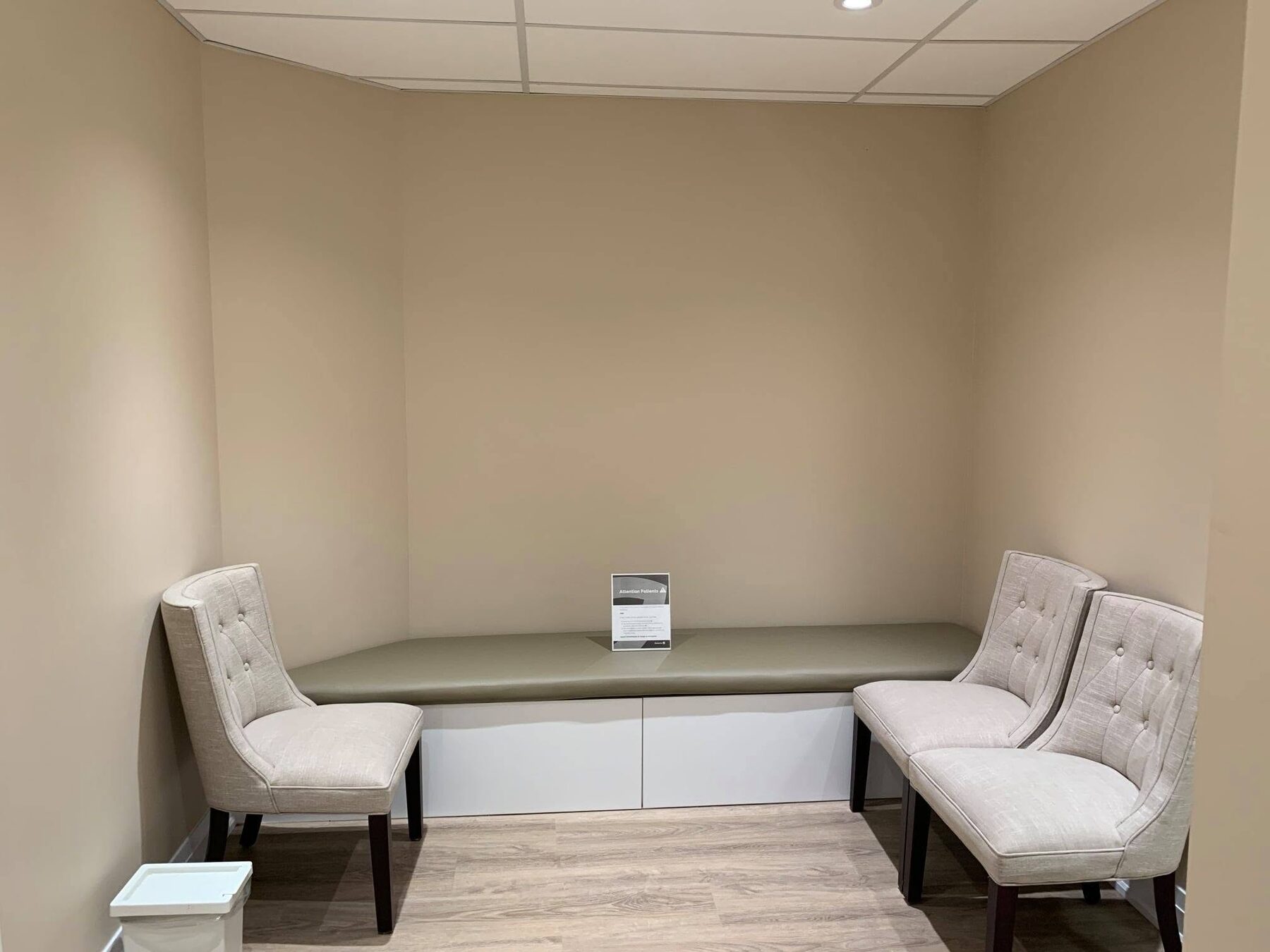 Dental clinic patient waiting area