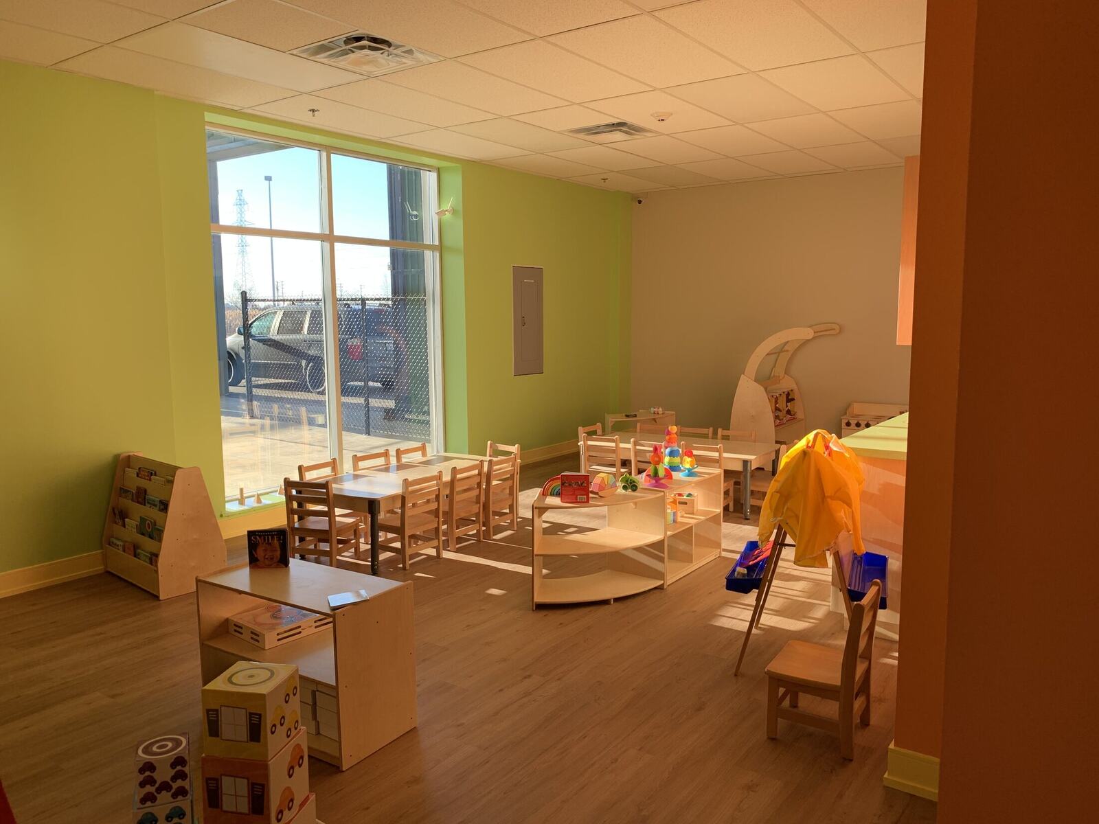 Completed daycare playroom interior in London Ontario