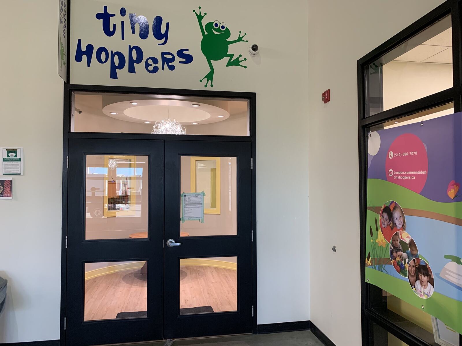 Tiny Hoppers daycare entrance in London Ontario